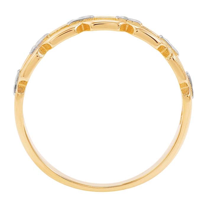 14K Yellow Gold Chain Link Ring