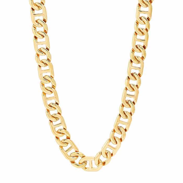 Gold-Plated Stainless Steel 11mm Mariner Chain