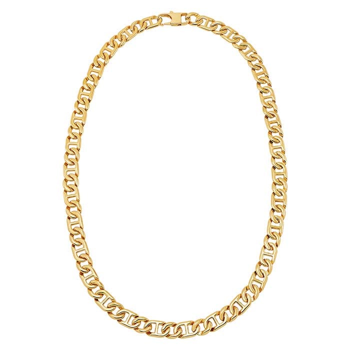 Gold-Plated Stainless Steel 11mm Mariner Chain