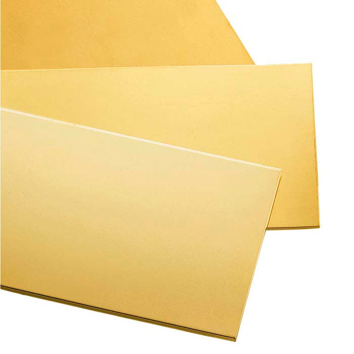 12/20 Yellow Gold-Filled 101.6mm Single-Clad Sheet, 1/2-Hard