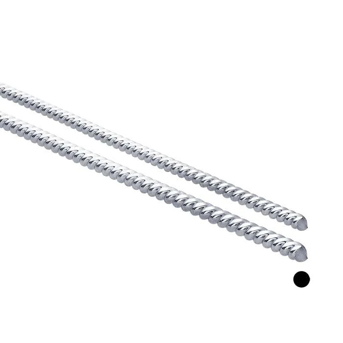 Sterling Silver Round Twist-Pattern Wires, 1/2-Hard