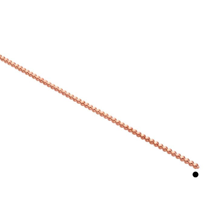 14/20 Rose Gold-Filled Full-Bead Wire, Dead-Soft