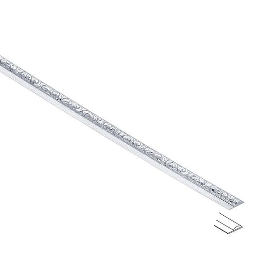 Sterling Silver Patterned Stepped Strip, Dead-Soft