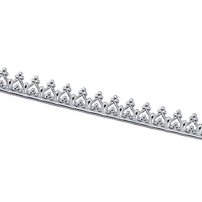 Sterling Silver "Inverted Heart" Gallery Wire, Hard (as rolled)