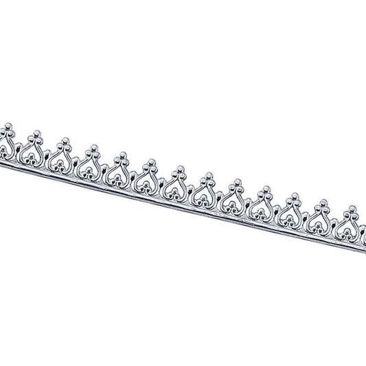 Sterling Silver "Inverted Heart" Gallery Wire, Hard (as rolled)