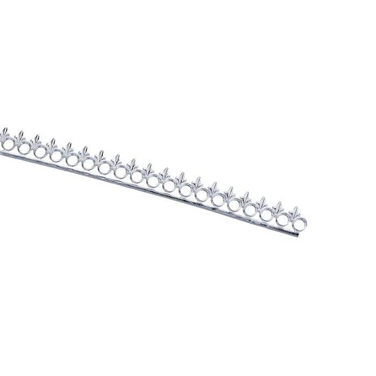 Sterling Silver "Ring and Fleur" Gallery Wire, Hard (as rolled