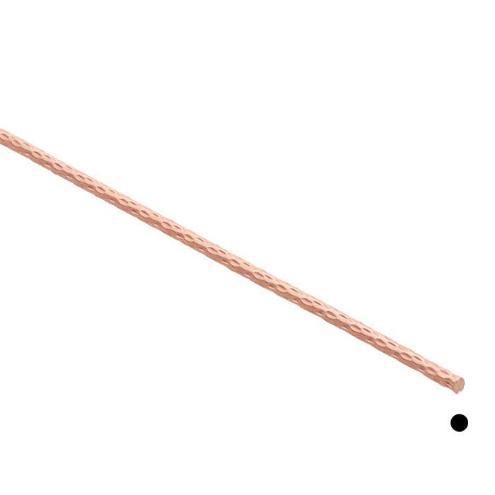 14/20 Rose Gold-Filled Pattern #1 Sparkle Wire, 1.7mm, 1/4-Hard