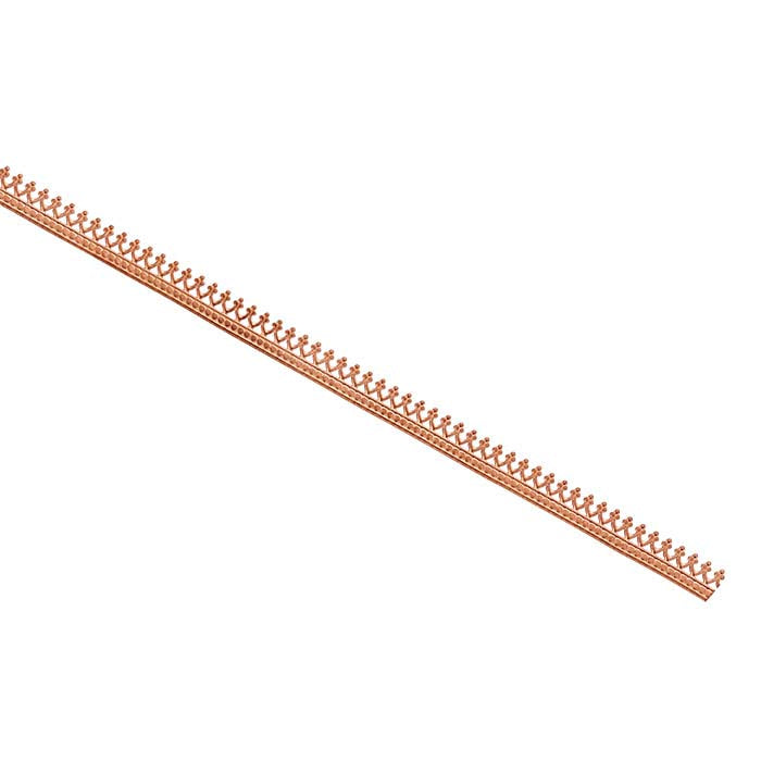 Copper "Crown" Gallery Wire, Hard (as rolled