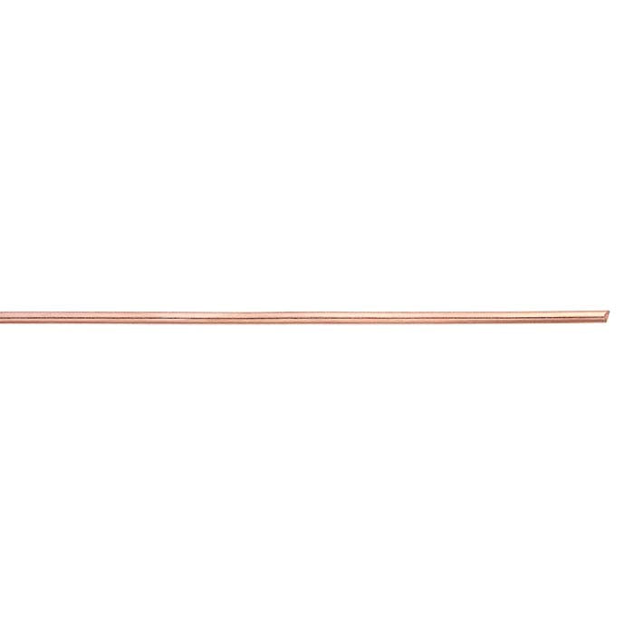 14/20 Rose Gold-Filled Half-Round Wire, 1/2-Hard