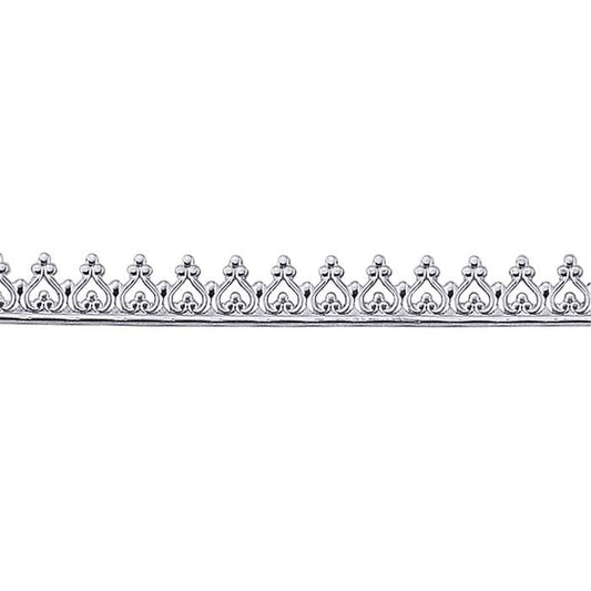 Argentium® Silver "Inverted Heart" Gallery Wire, Hard (as rolled