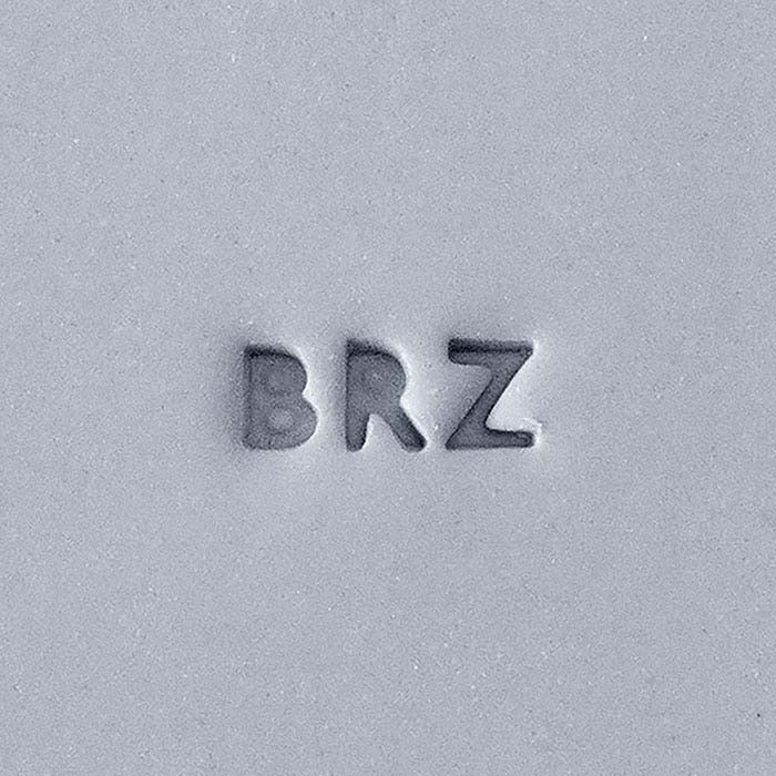 Cool Tools Metal Clay Marking Stamp, "BRZ," 2mm Character