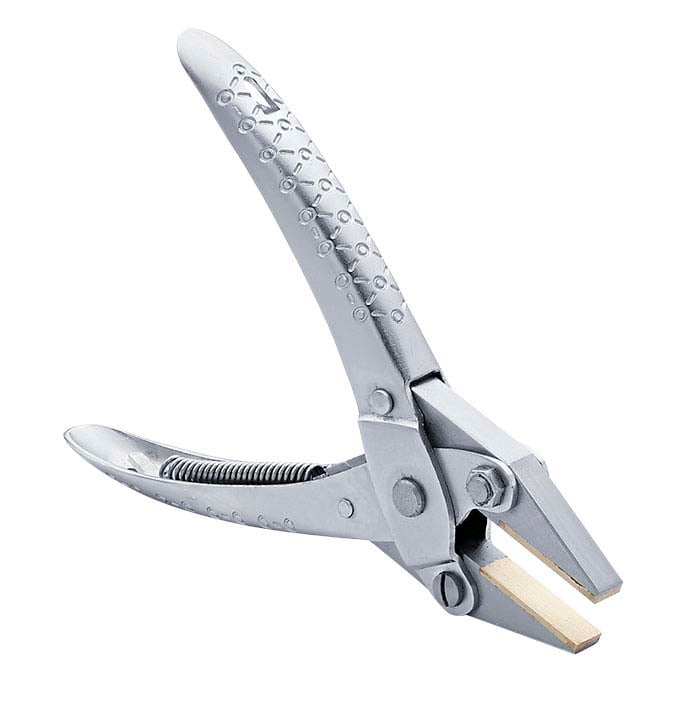 Flat-Nose Parallel-Action Pliers with Brass Jaws