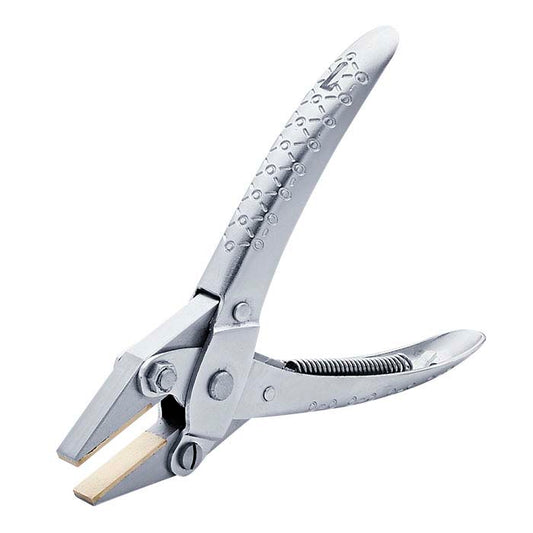 Flat-Nose Parallel-Action Pliers with Brass Jaws