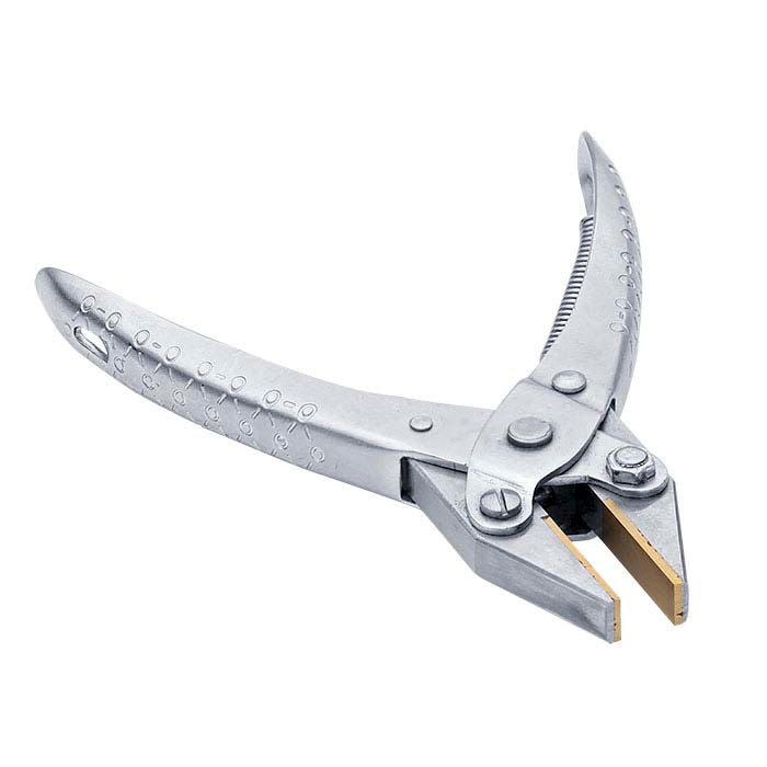 Flat-Nose Parallel-Action Pliers with Brass Jaws