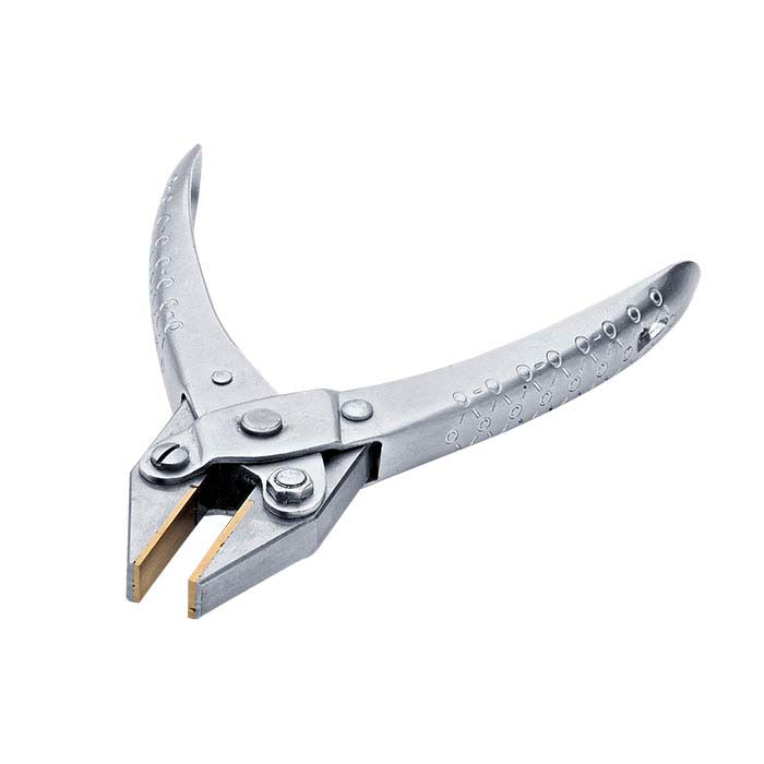Flat-Nose Parallel-Action Pliers with Brass Jaws