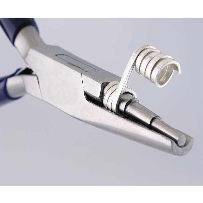 פליירים לעיטוף חוט עם אף עגול ומדרגות קעורות