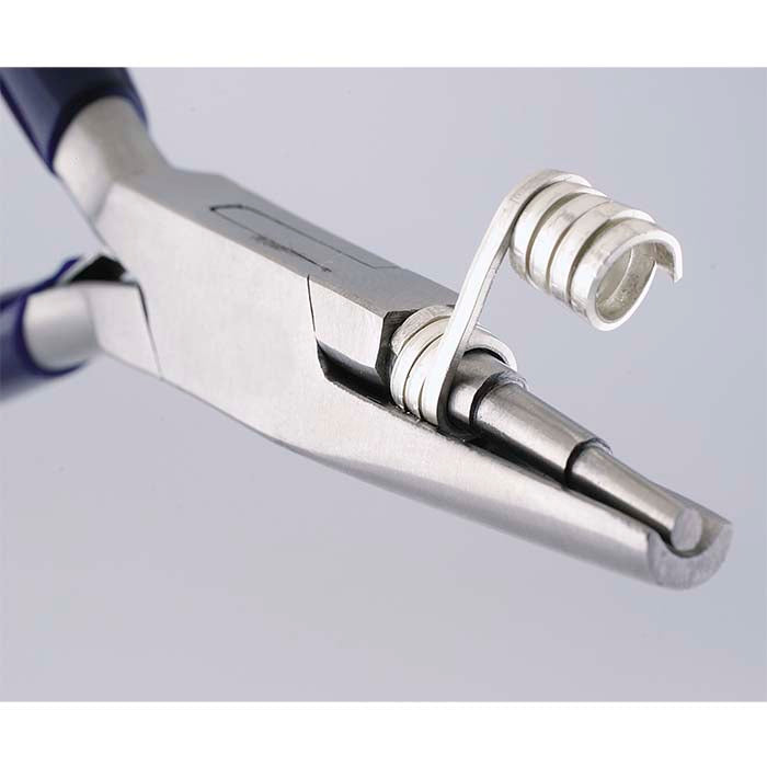 Laipteliais suapvalintos ir įgaubto nosies vielos vyniojimo replės