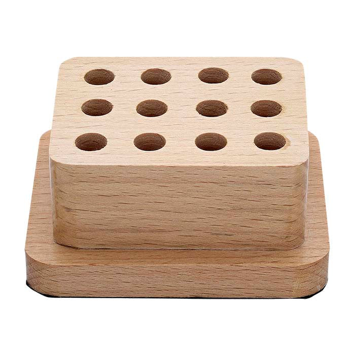 מעמד חותמות מעץ מלא, 12 חורים