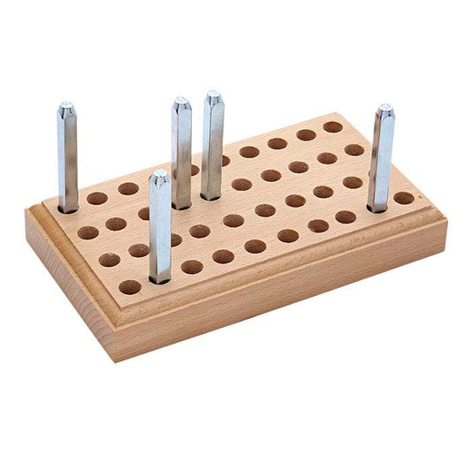 Solid Wood Stamp Stand, 40-Hole
