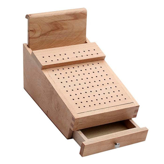 Organisateur de fraises en bois et pinces, 120 trous