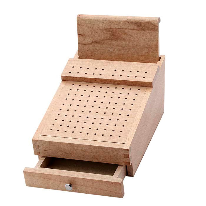 Wood Bur and Plier Organizer, 120-Hole