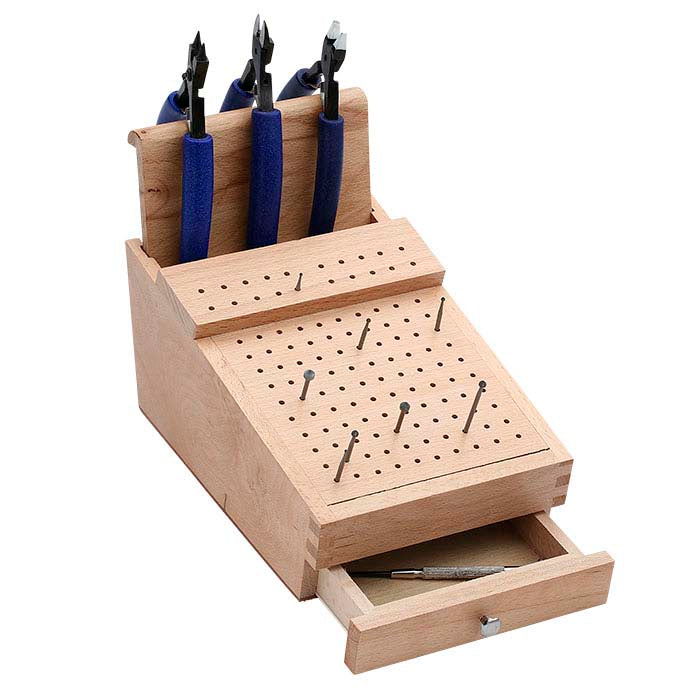 Wood Bur and Plier Organizer, 120-Hole