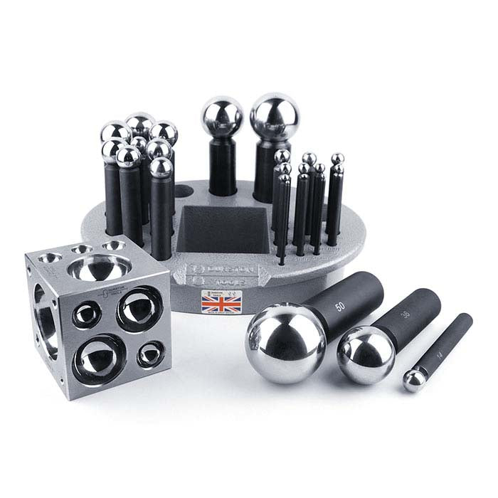 Durston Steel 24-Piece Dapping Set with Block