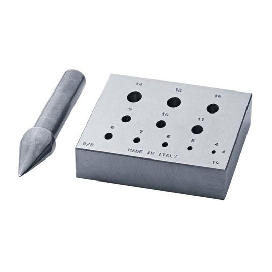 Bezel Forming Block with Punch Oval