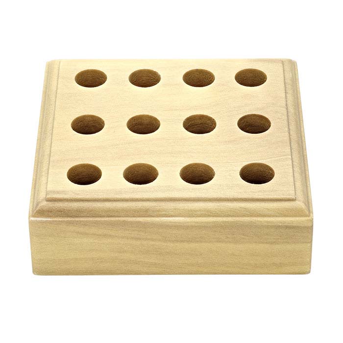 Beveled Solid Wood Stand for Round Design Stamps