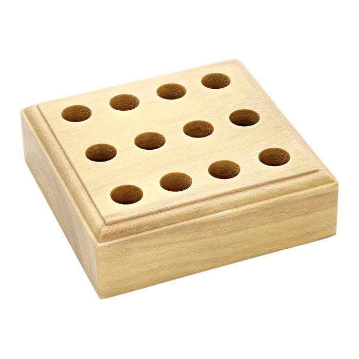 Beveled Solid Wood Stand for Round Design Stamps