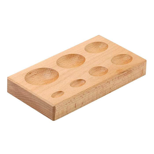Dapping-Block aus Holz, oval