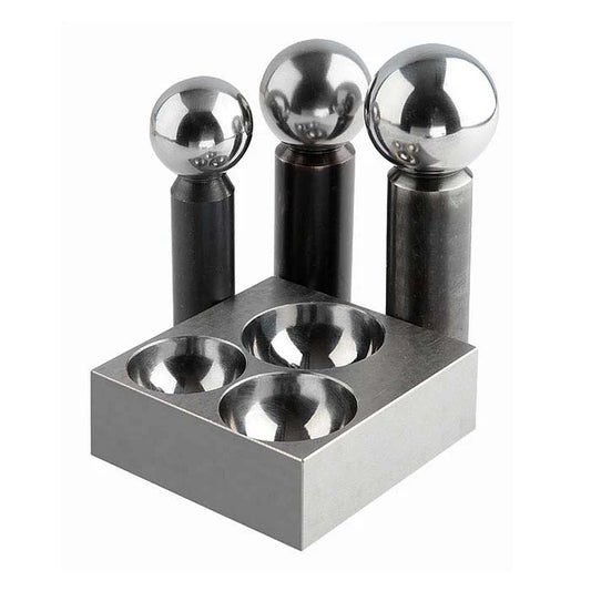 Durston Flat Dapping Block with 3-Punch Set