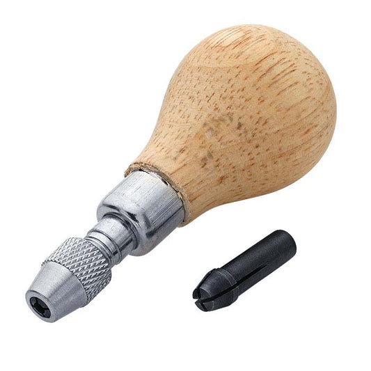 Manche d'outil en bois dur en forme de poire avec mandrin et pinces