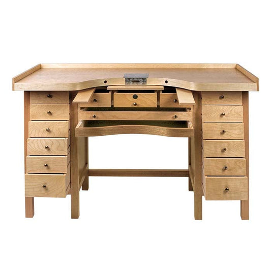 Professional 15-Drawer Workbench with Cut-Out Top