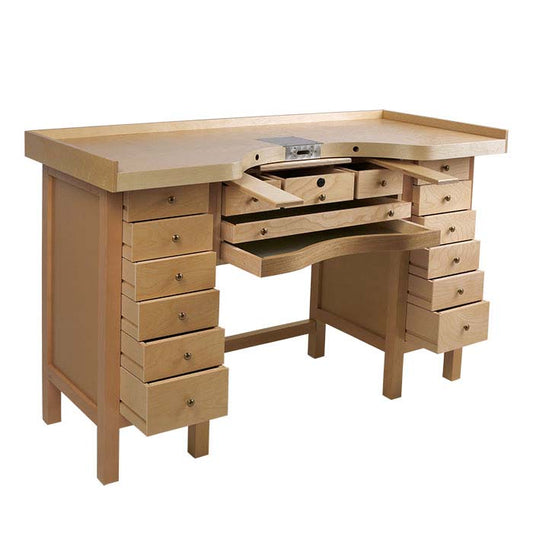 Professional 15-Drawer Workbench with Cut-Out Top