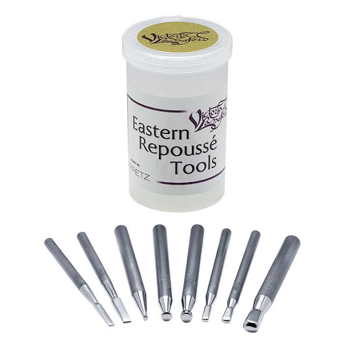Eastern Repoussé Chasing Tools, Set of 8