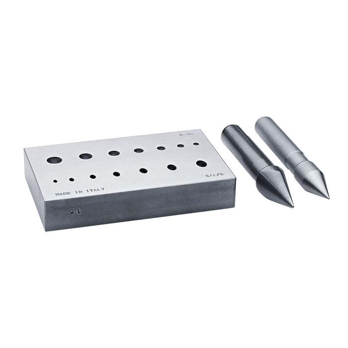 Pyöreä/soikea reunamuotoiluklossi iskureilla