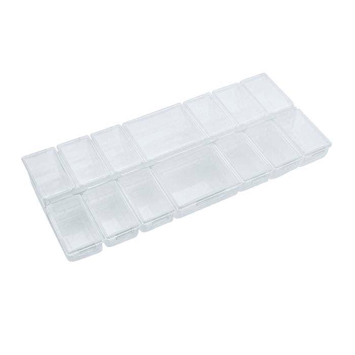 Plastic 14-Compartment Organizer Box