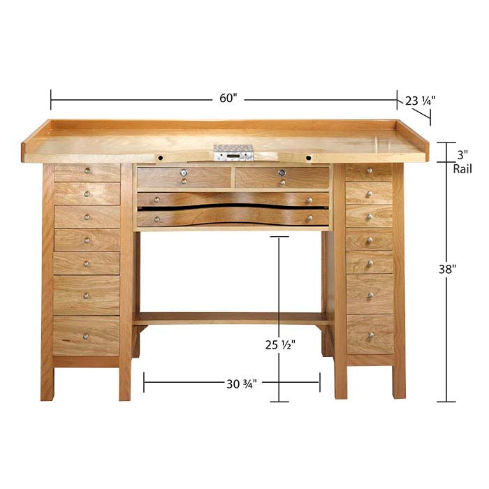 Jeweler's 16-Drawer Workbench