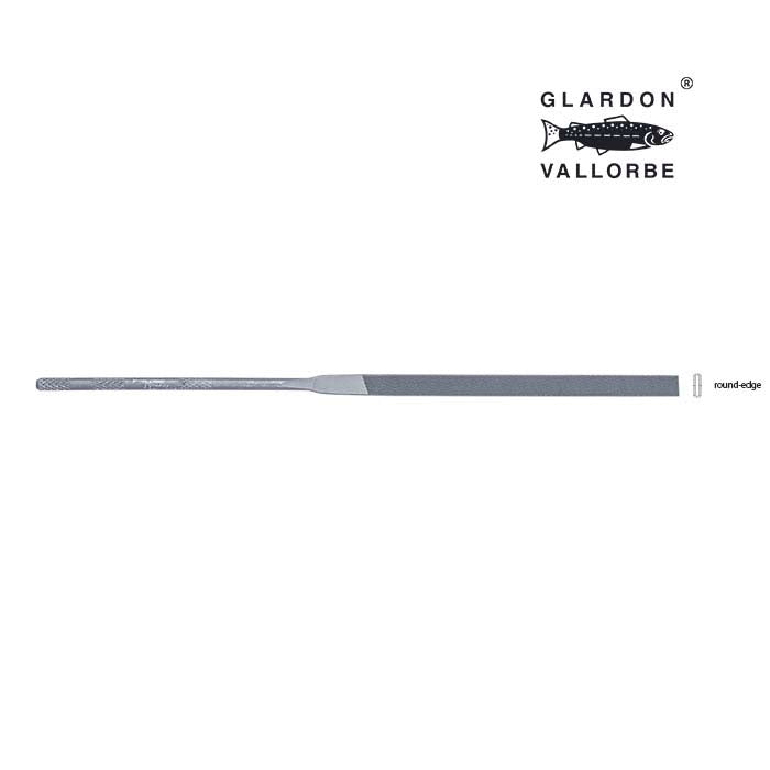 Glardon Vallorbe® Round-Edge Pillar Needle File, Cut #2