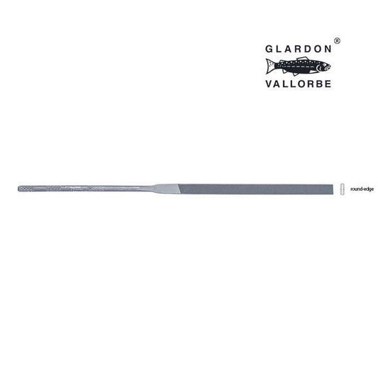 Glardon Vallorbe® Round-Edge Pillar Needle File, Cut #2