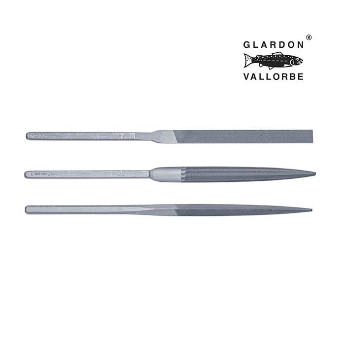Glardon Vallorbe® Precision Habilis Hand File Set, Swiss Cut #1, Set of 3