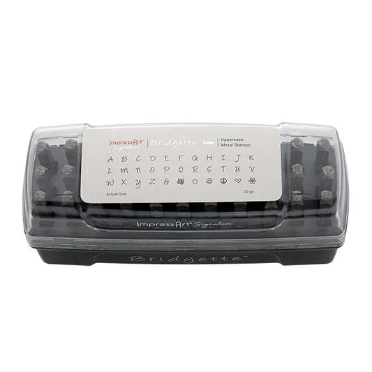 ImpressArt® Design Stamp Set, Uppercase Bridgette Alphabet, 3mm Characters