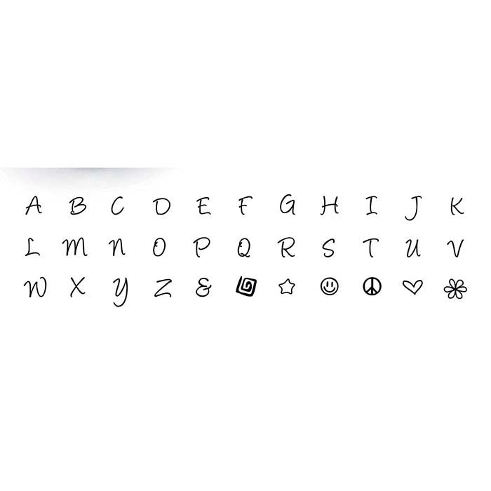 ImpressArt® Design Stamp Set, Uppercase Bridgette Alphabet, 3mm Characters
