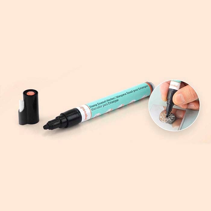 ImpressArt® Black Design Stamp Enamel Marker