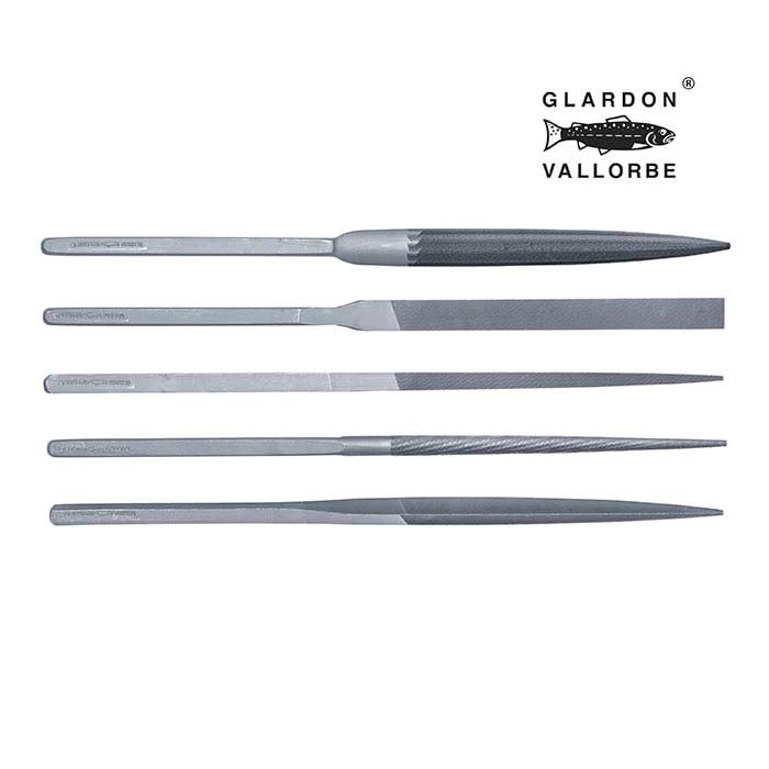 Glardon Vallorbe® Precision Habilis Hand File Set, Swiss Cut #1, Set of 5
