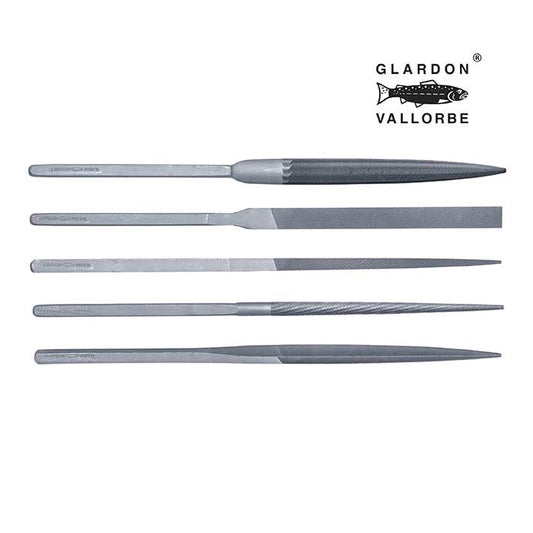 Glardon Vallorbe® Precision Habilis Hand File Set, Swiss Cut #1, Set of 5