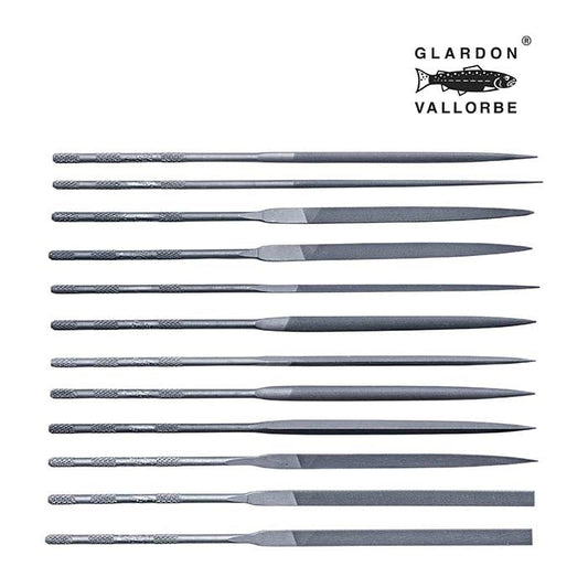 Glardon Vallorbe® Needle File Set, Cut #2, Set of 12