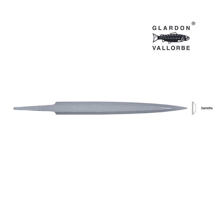 Glardon Vallorbe® Valtitan™ Barrette Hand File, Cut #2