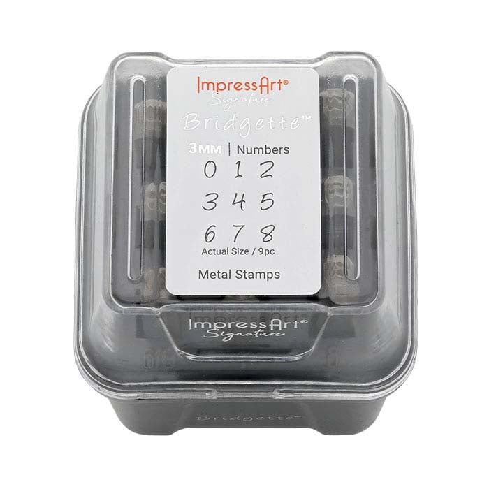ImpressArt® Design Stamp Set, Numbers Bridgette, 3mm Characters